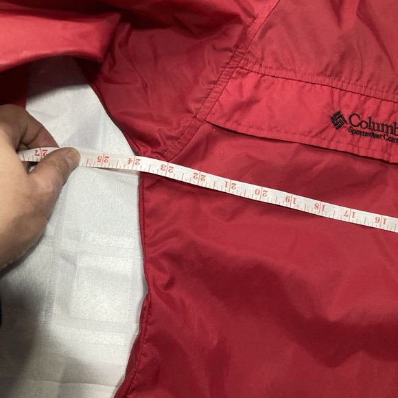 Vintage Columbia Sportswear Windbreaker Jacket Adult Large L Red Packable Coat - Picture 11 of 16